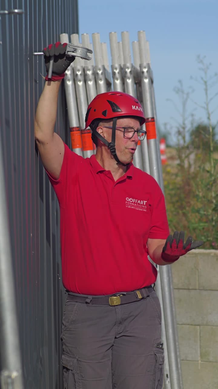 Formateur Goffart Formations encadrant le montage d’un échafaudage R408